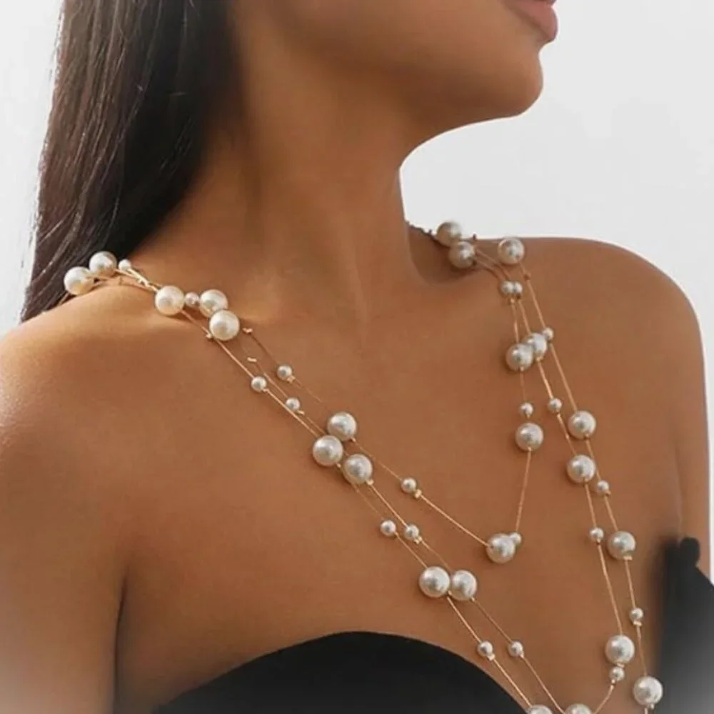 Pearl Earrings and Necklaces Set